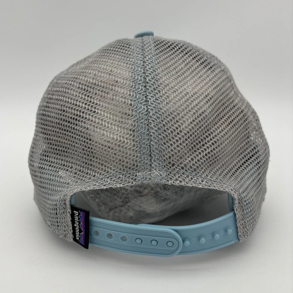 PATAGONIA Fitz Roy Bison‎ Trucker Hat Cap Blue 6-Panel Adjustable Organic Cotton